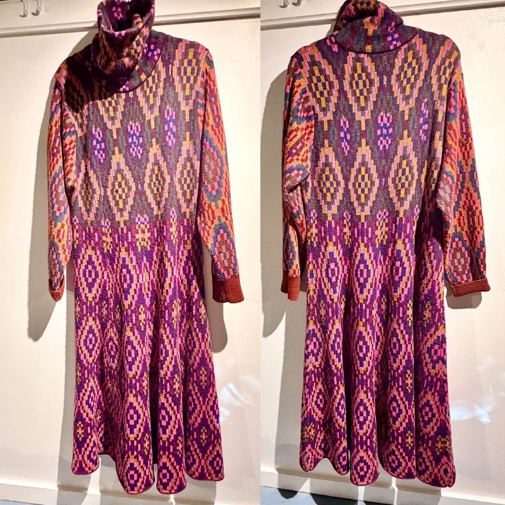 Farm Rio Tapestry Scarf Sweater Dress XL - Picture 3 of 4